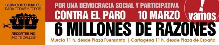 10 de marzo, Manifestación contra el paro y por la regeneración democrática