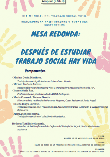 Mesa redonda: Después de estudiar Trabajo Social hay vida
