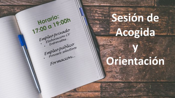 V Sesión de acogida y orientación