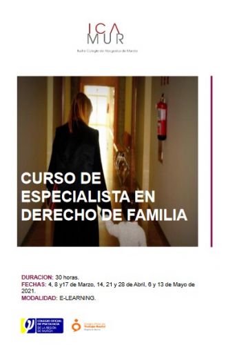 Curso de Especialización en Derecho de Familia, con la colaboración del Colegio.
