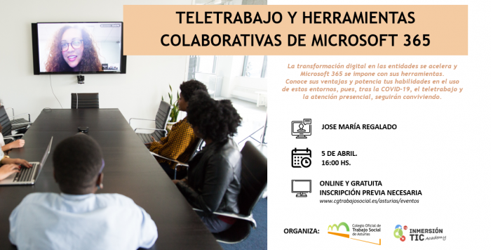 WEBINAR GRATUITA | Teletrabajo y herramientas colaborativas de Microsoft 365