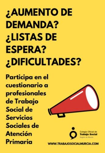 Consulta a profesionales de Trabajo Social de servicios sociales de atención primaria en la Región de Murcia