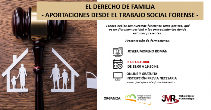 WEBINAR GRATUITA | El Derecho de Familia, aportaciones desde el Trabajo Social Forense