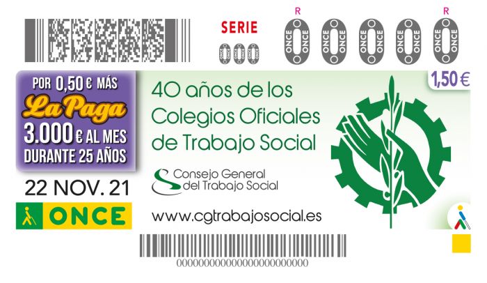 Cupón conmemorativo ONCE 22.11.21