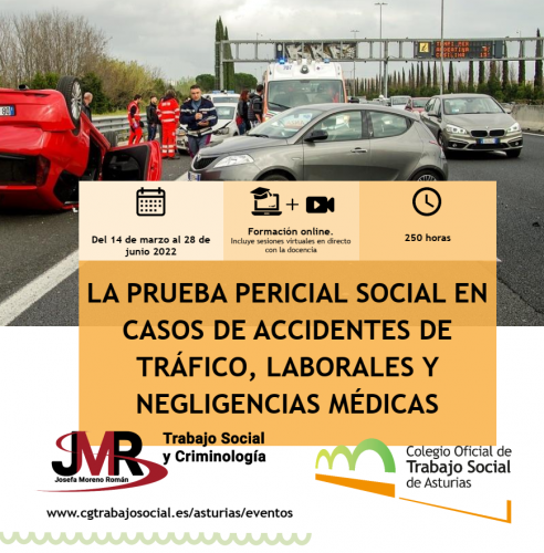 FORMACIÓN | La prueba pericial social en casos de accidentes de tráfico, laborales y negligencias médicas