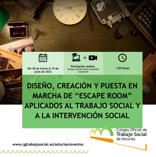 FORMACIÓN | Diseño, creación y puesta en marcha de escape room aplicados al Trabajo Social y a la intervención social