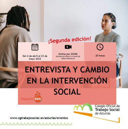 FORMACIÓN | Entrevista y cambio en la intervención social
