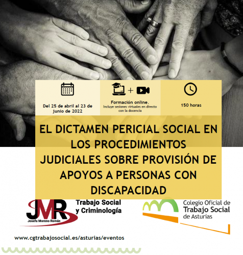 FORMACIÓN | El Dictamen Pericial Social en los procedimientos judiciales sobre provisión de apoyos a personas con discapacidad