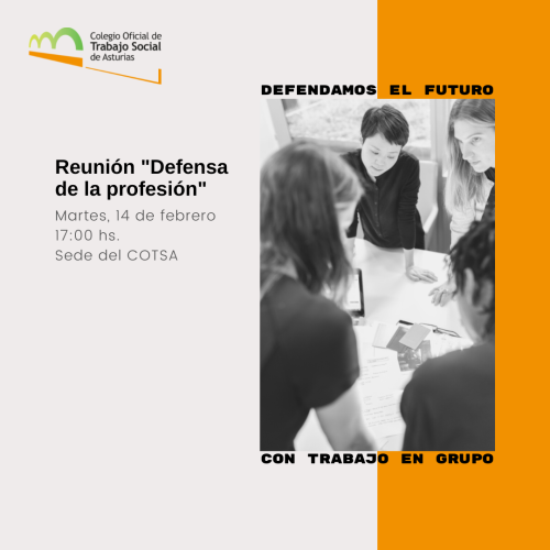 "DEFENSA DE LA PROFESIÓN" | Reunión: 14 de febrero