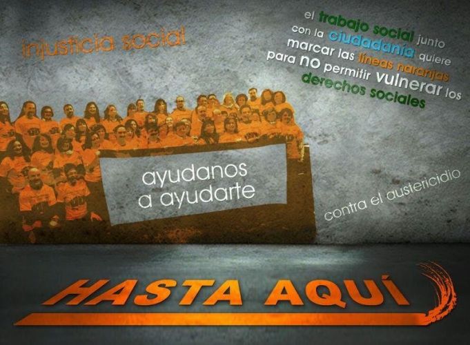 Los y las trabajadoras sociales empiezan la campaña ¡Hasta Aquí!