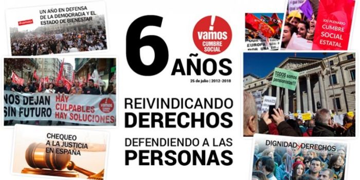 6 años de reivindicaciones - La Cumbre Social Estatal sigue luchando por una sociedad