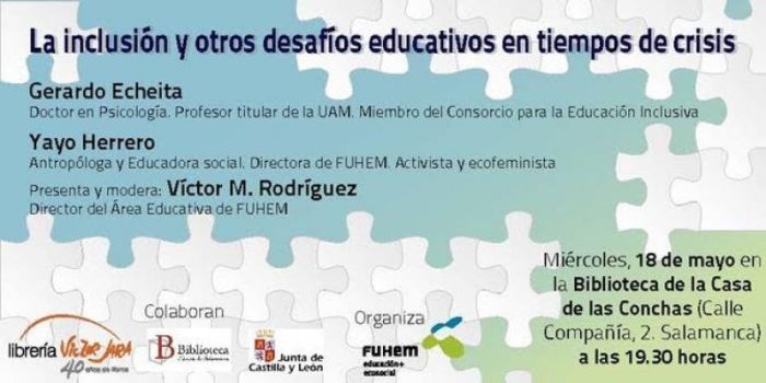 SALAMANCA. "La inclusión y otros desafíos educativos en tiempos de crisis"