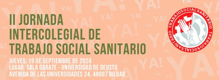 II Jornada Intercolegial de Trabajo Social Sanitario. 19 septiembre 2024