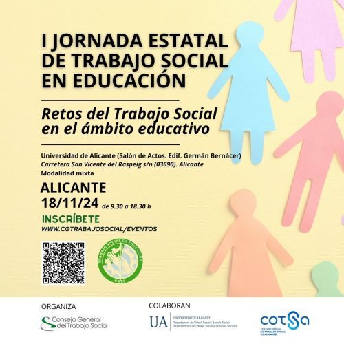 I Jornada Estatal de Trabajo Social en Educación: retos del Trabajo Social en el ámbito educativo. Noviembre 2024