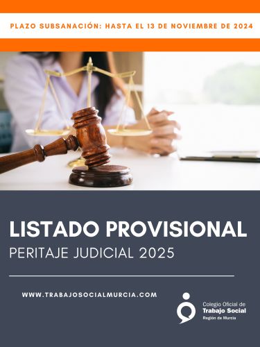 Publicación del listado provisional de Peritaje Judicial 2025