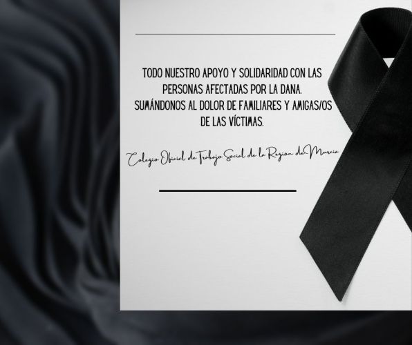 El Colegio, desde el GE COTSRM, traslada su apoyo y solidaridad a los Colegios de Trabajo Social de las provincias afectadas por la Dana