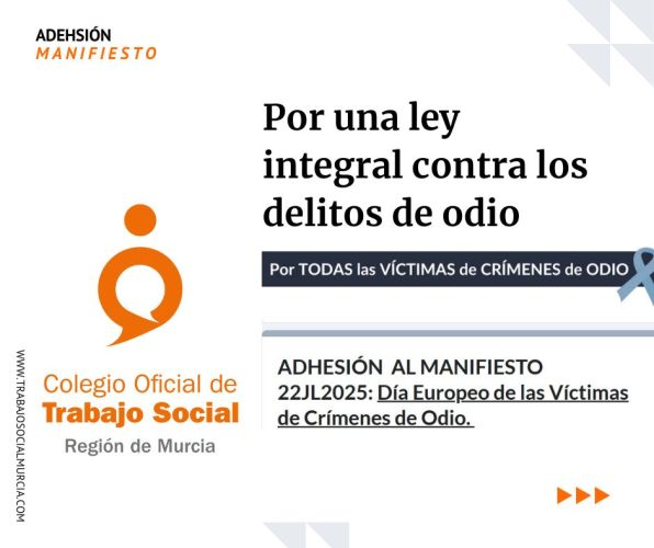 En el Día Europeo de las Víctimas de los Crímenes de Odio el Colegio se adhiere al manifiesto por una ley integral contra los delitos de odio