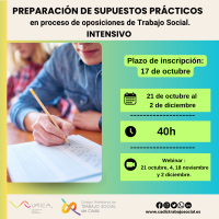 Curso online "Preparación de supuestos prácticos en procesos de oposición en Trabajo Social" 40h. (INTENSIVO)