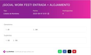¡Ya tenemos las personas ganadoras del sorteo para el Social Work Fest 2025!