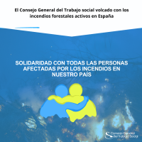 Trabajo social volcado con los incendios forestales activos en España
