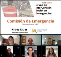 El Colegio Profesional de Trabajo Social de Cádiz celebra la primera reunión de su nueva Comisión de Emergencias
