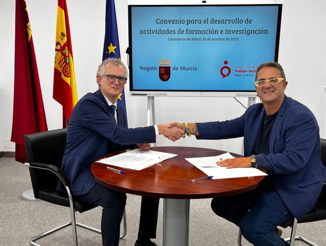 El Colegio firma un convenio de colaboración con la Consejería de Salud para fomentar la formación e investigación en Trabajo Social Sanitario