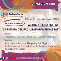 WEBINAR GRATUITA "LA FIGURA DEL/LA FACILITADOR/A PROCESAL"