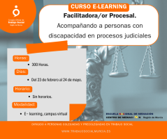 Curso e-learning "Facilitadora/or Procesal. Acompañando a personas con discapacidad en procesos judiciales"