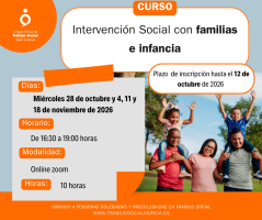 Curso: “Intervención Social con familias e infancia”. Inicio 28 de octubre.